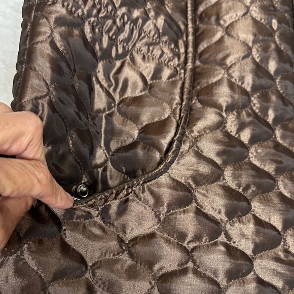 New Directions Chocolate Quilted Vest - Picture 6 of 10